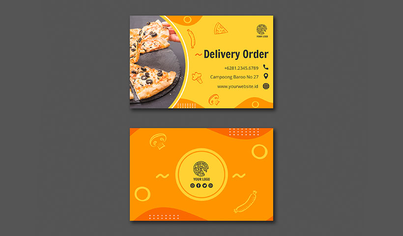 فایل لایه باز کارت ویزیت شام