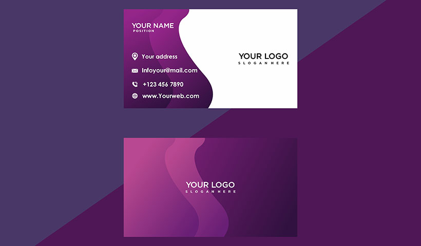 business-card-purple-simple