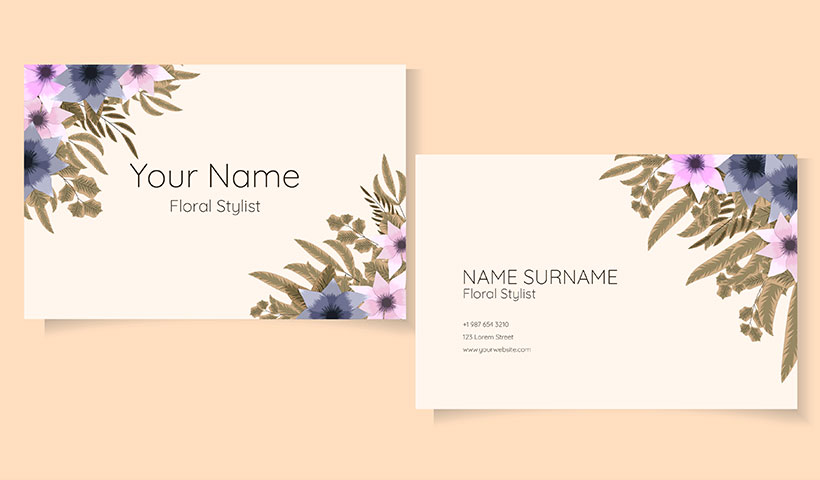 business_card_floral_design_creative_modern_simple_flower_template