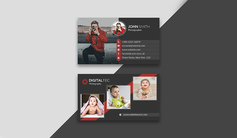 corporate-business-card-template-photography فایل لایه باز کارت ویزیت کودک