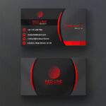 فایل لایه باز کارت ویزیت قرمز