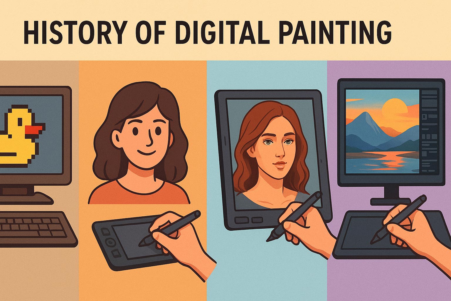 تاریخچه نقاسی دیجیتال