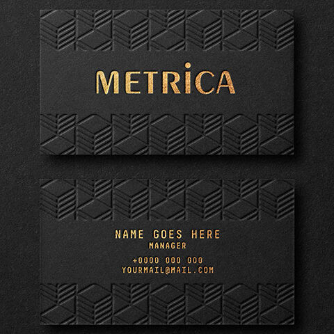 فایل لایه باز کارت ویزیت متریکا