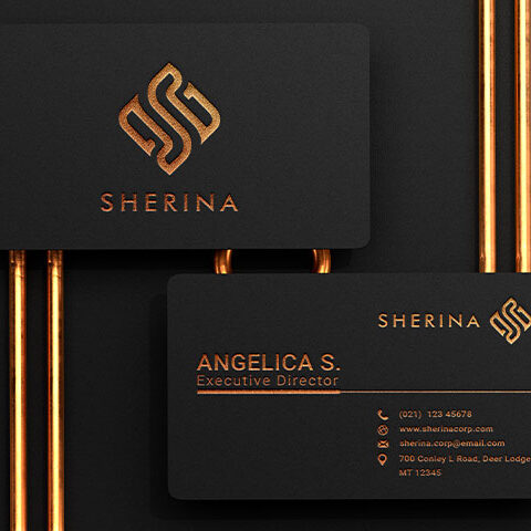 فایل لایه باز کارت ویزیت شیرین