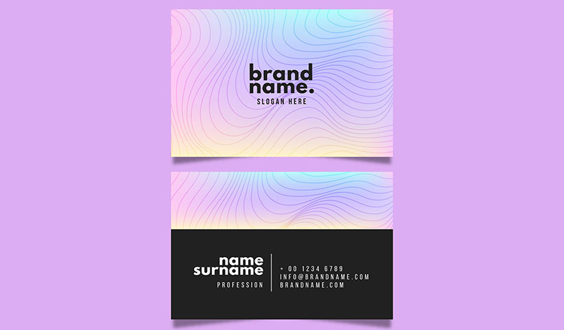template-with-distorted-lines-business-cards وکتور کارت ویزیت آرام