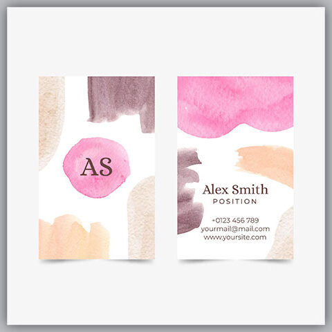 وکتور کارت ویزیت آبرنگ