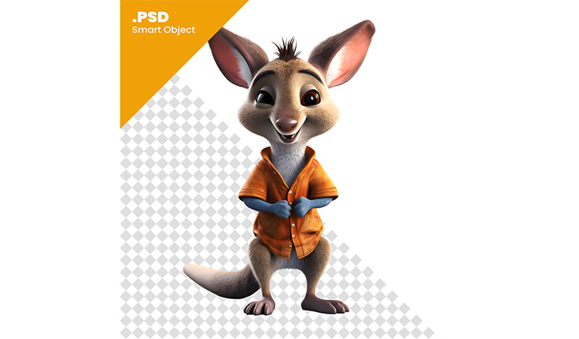 3d-rendering-cute-cartoon-kangaroo-isolated-white-background-psd-template