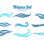 وکتور امواج آب