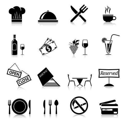 وکتور مجموعه ای از باید ها ونباید های غذایی