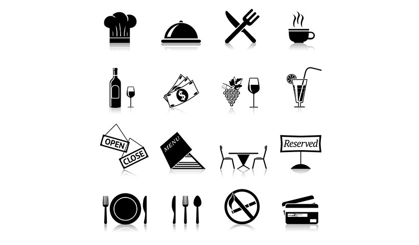 black-restaurant-icons