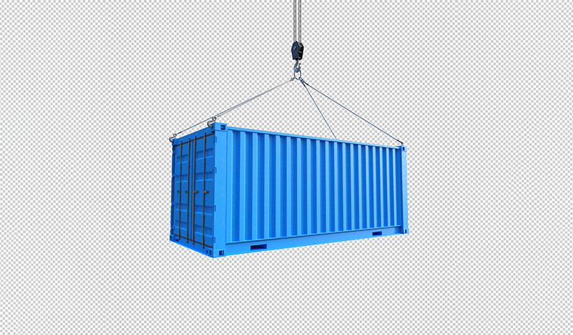 blue-cargo-container-transparent-background فایل لایه باز کانتینر آبی
