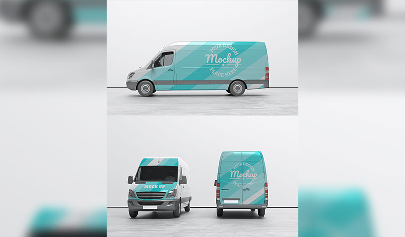 delivery-car-mockup فایل لایه باز مجموعه ماشین مسافربری