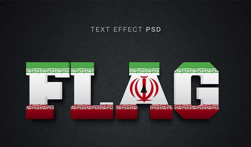 edit-table-text-effect-flag-iran فایل لایه باز فلاگ