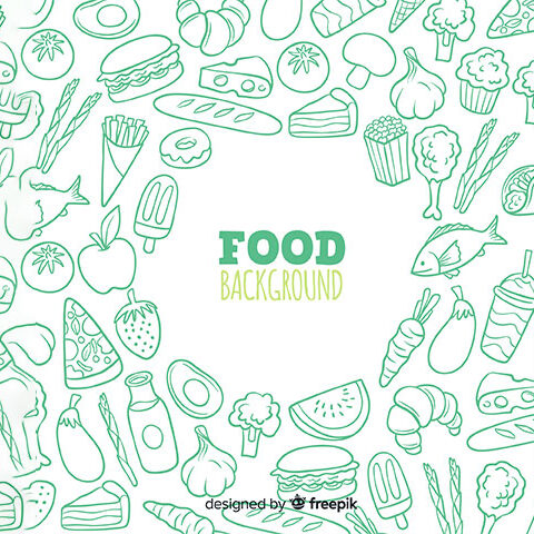 وکتور مجموعه غذاهای محلی