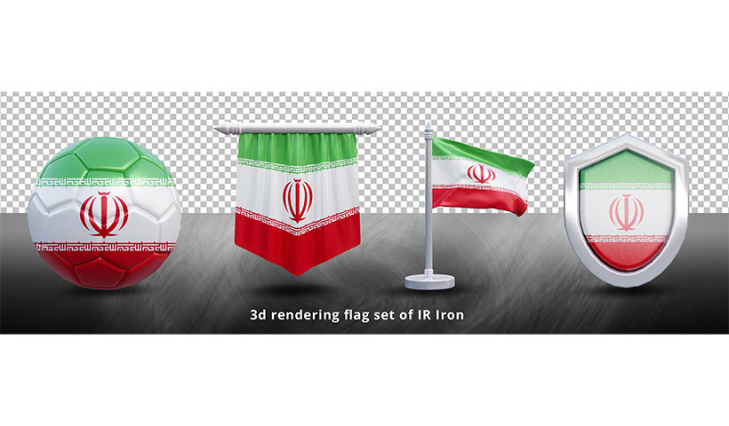 iran_national_flag_set_illustration_3d_realistic_iran_waving_cou فایل لایه باز انواع پرچم