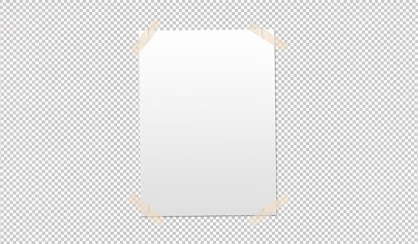 isolated-poster-with-tape