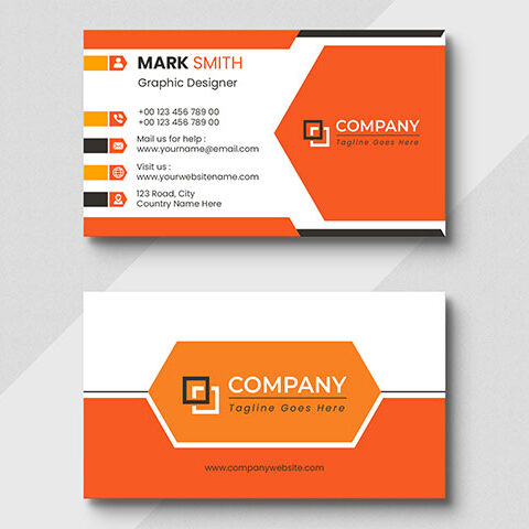 فایل لایه باز کارت ویزیت رنگین کمان