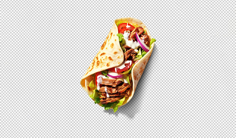 shawarma-fast-food-ai-cutout-transparent فایل لایه باز مجموعه ای از رست بیفت