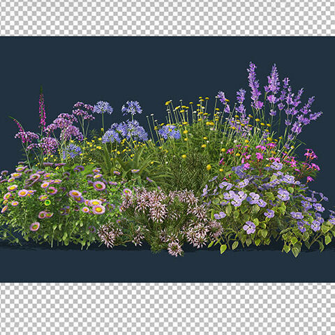 فال لایه باز مجموعه ای از گل ها