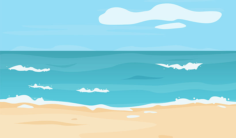 tropical-beach-with-sea-background-with-ocean-clouds-sand وکتور خشکی