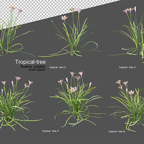 فایل لایه باز مجموعه گل بوته ای