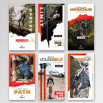 وکتور استوری اینستاگرام مدل پیک