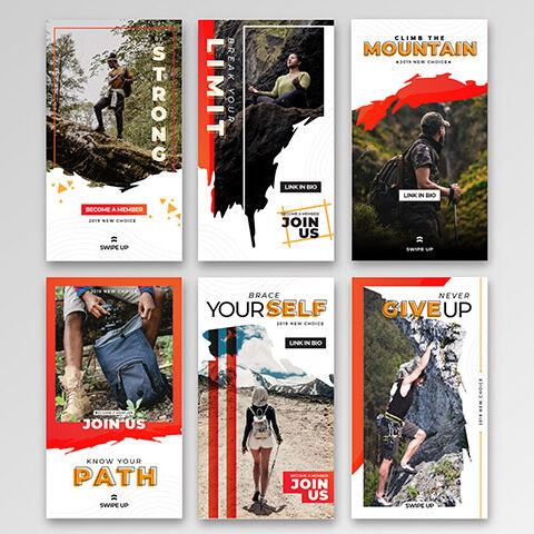 وکتور استوری اینستاگرام مدل پیک