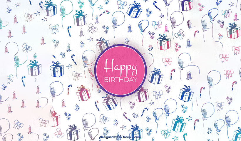 background-sketches-birthday-elements وکتورکادو