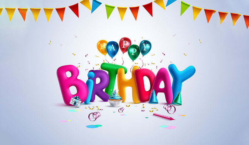 birthday_3d_vector_banner_design_happy_birthday_text_with_colorf وکتور رنگارنگ