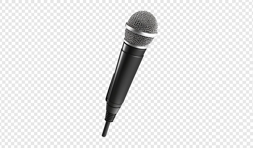 black-microphone-3d-render-professional-microphone فایل لایه باز میکروفون تک نفره