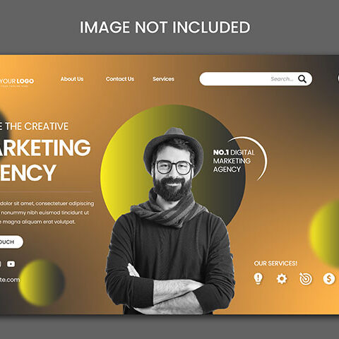 وکتور صفحه فرود آدمک