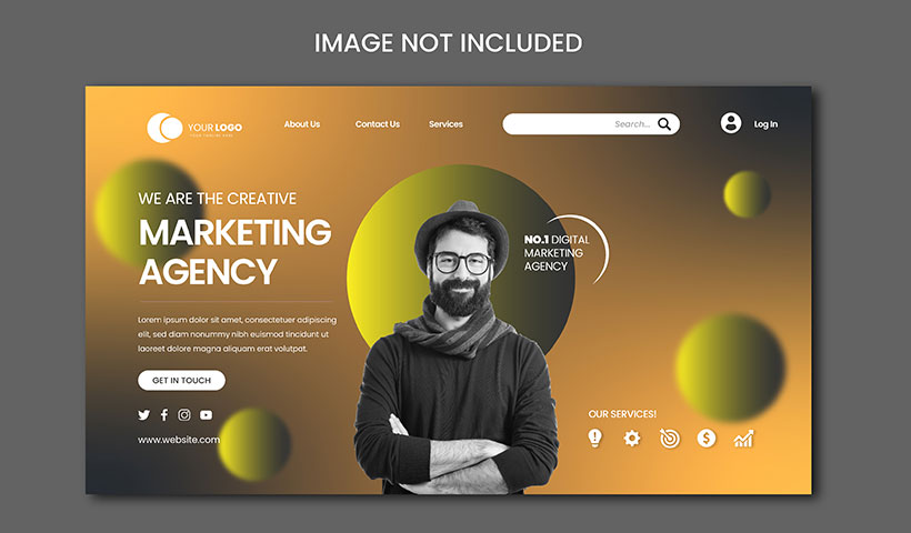 business-company-landing-page-vector-template وکتور صفحه فرود آدمک