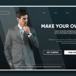 وکتور صفحه فرود بیزینس