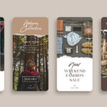 مجموعه وکتور استوری اینستاگرام مدل تنها