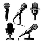 مجموعه وکتور میکروفون رو میزی