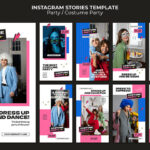 فایل لایه باز مجموعه استوری اینستاگرام مدل آدمک