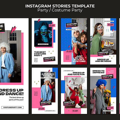 فایل لایه باز مجموعه استوری اینستاگرام مدل آدمک