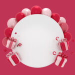 فایل لایه باز تم تولد قرمز