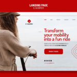 فایل لایه باز صفحه فرود اسکوتر