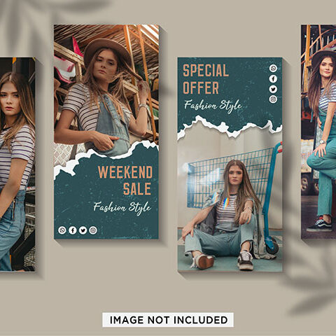 مجموعه وکتور استوری اینستاگرام مدل عکاسی