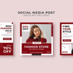 مجموعه وکتور پست اینستاگرام مدل آوا