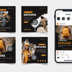 مجموعه وکتور پست اینستاگرام مدل کیان