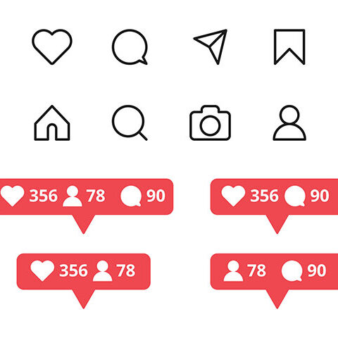 مجموعه وکتور پست اینستاگرام مدل کامنت