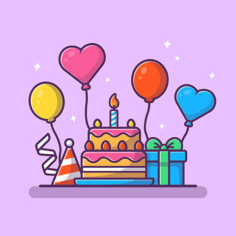 وکتور جشن تولد