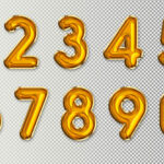 فایل لایه باز بادکنک تولد اعداد