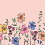 وکتور فصل گلها