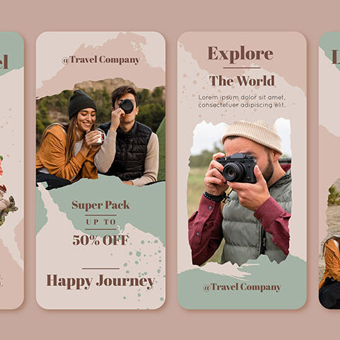 مجموعه وکتور استوری اینستاگرام مدل دونفره