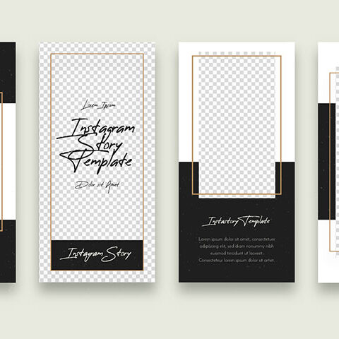 مجموعه وکتور استوری اینستاگرام مدل قاب