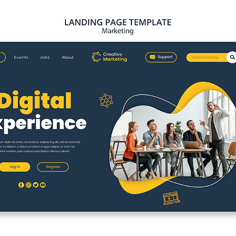 فایل لایه باز صفحه فرود آموزش