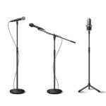 مجموعه وکتور میکروفون ایستاده